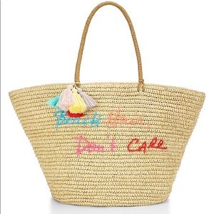 Rebecca Minkoff Beach Hair Don’t Care straw tote